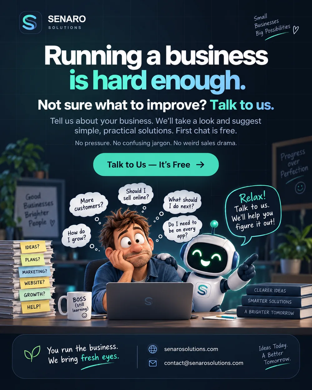 Senaro Solutions small business poster